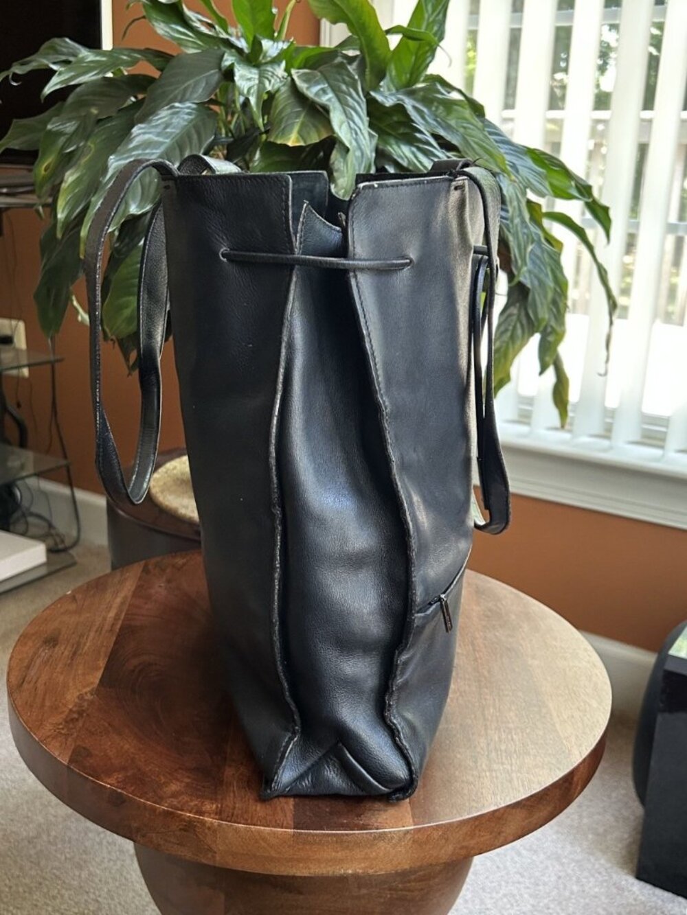 GUCCI Calfskin Leather Tote Bag, Shoulder Bag, Black - Picture 6 of 12